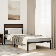 vidaXL barna tölgy színű fejtámlás ágykeret matrac nélkül 80 x 200 cm ágy és ágykellék