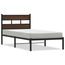 vidaXL barna tölgy színű fejtámlás ágykeret matrac nélkül 80 x 200 cm (4017142) ágy és ágykellék