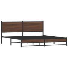 vidaXL barna tölgy színű fém ágykeret matrac nélkül 160 x 200 cm (4007943) ágy és ágykellék