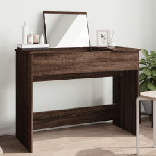 vidaXL barna tölgy színű fésülködőasztal tükörrel 100x45x76 cm bútor