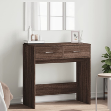 vidaXL barna tölgy színű fésülködőasztal tükörrel 80x39x80 cm bútor