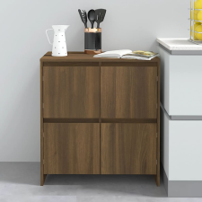 vidaXL barna tölgy színű forgácslap tálalószekrény 70 x 41 x 75 cm bútor
