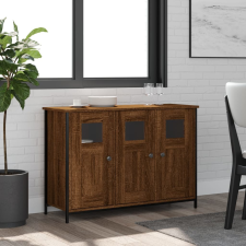 vidaXL barna tölgy színű műfa tálalószekrény 100 x 35 x 70 cm bútor