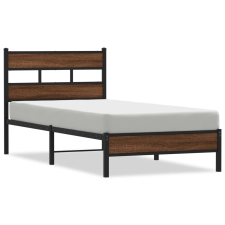 vidaXL barna tölgy színű szerelt fa ágykeret matrac nélkül 100x200 cm (4017303) ágy és ágykellék