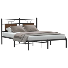 vidaXL barna tölgy színű szerelt fa ágykeret matrac nélkül 137x190 cm ágy és ágykellék
