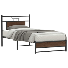 vidaXL barna tölgy színű szerelt fa ágykeret matrac nélkül 75x190 cm ágy és ágykellék