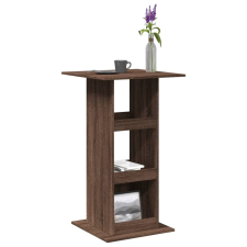 vidaXL barna tölgy színű szerelt fa bárasztal tárolóval 60x60x102 cm bútor