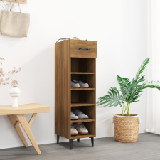 vidaXL barna tölgy színű szerelt fa cipősszekrény 30 x 35 x 105 cm bútor