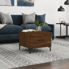 vidaXL barna tölgy színű szerelt fa dohányzóasztal 50x50x40 cm bútor