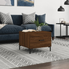 vidaXL barna tölgy színű szerelt fa dohányzóasztal 50x50x40 cm bútor