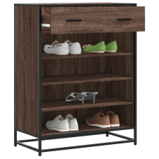 vidaXL barna tölgy színű szerelt fa és fém cipőszekrény 75x38x97,5 cm bútor