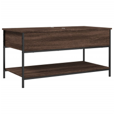 vidaXL barna tölgy színű szerelt fa és fém dohányzóasztal 100x50x50 cm (845350) bútor