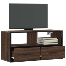 vidaXL barna tölgy színű szerelt fa és fém TV-szekrény 80x31x39,5 cm bútor