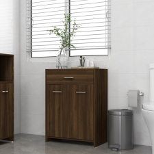 vidaXL barna tölgy színű szerelt fa fürdőszobaszekrény 60x33x80 cm fürdőszoba bútor
