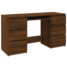 vidaXL barna tölgy színű szerelt fa íróasztal 140 x 50 x 77 cm (815440) bútor