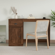 vidaXL barna tölgy színű szerelt fa íróasztal fiókkal 115x50x75 cm íróasztal