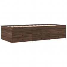 vidaXL barna tölgy színű szerelt fa kanapéágy fiókokkal 90 x 200 cm (3280880) ágy és ágykellék