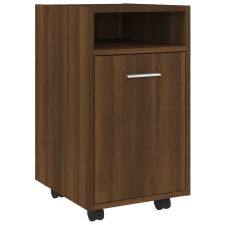 vidaXL barna tölgy színű szerelt fa kisszekrény kerekekkel 33x38x60 cm (815854) bútor
