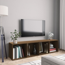 vidaXL Barna tölgy színű szerelt fa könyv-/TV-szekrény 143x30x36 cm bútor
