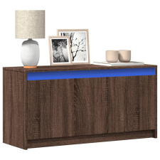 vidaXL barna tölgy színű szerelt fa LED-es TV-szekrény 100x34x50 cm bútor