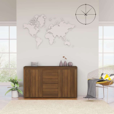 vidaXL barna tölgy színű szerelt fa tálalószekrény 120 x 36 x 69 cm bútor