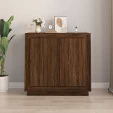 vidaXL barna tölgy színű szerelt fa tálalószekrény 80 x 34 x 75 cm bútor