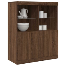 vidaXL barna tölgy színű szerelt fa tálalószekrény 81x37x100 cm bútor