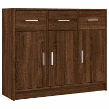 vidaXL barna tölgy színű szerelt fa tálalószekrény 91x28x75 cm (823015) bútor