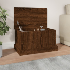 vidaXL barna tölgy színű szerelt fa tárolóláda 50x30x28 cm bútor