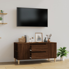 vidaXL barna tölgy színű szerelt fa TV-szekrény 102x44,5x50 cm bútor