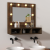 vidaXL Barna tölgy színű tükrös szekrény LED-ekkel 60 x 31,5 x 62 cm