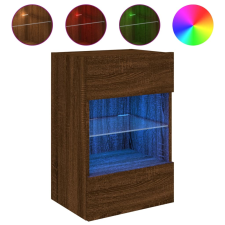 vidaXL barna tölgyszínű fali TV-szekrény LED-del 40x30x60,5 cm (837090) bútor