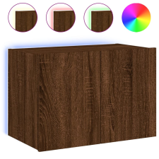 vidaXL barna tölgyszínű fali TV-szekrény LED-del 60x35x41 cm (837314) bútor