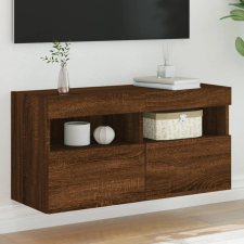 vidaXL barna tölgyszínű fali TV-szekrény LED-del 80x30x40 cm bútor