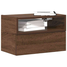 vidaXL barna tölgyszínű falra szerelhető éjjeliszekrény 45x26x28,5 cm bútor