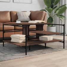 vidaXL barna tölgyszínű műfa dohányzóasztal 100x100x48,5 cm bútor