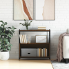 vidaXL barna tölgyszínű műfa és vas íróasztal 80 x 30 x 78,5 cm