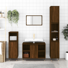 vidaXL barna tölgyszínű műfa mosdószekrény 80 x 33 x 60 cm fürdőszoba bútor