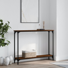 vidaXL barna tölgyszínű műfa tálalóasztal 100x22,5x75 cm bútor