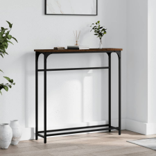 vidaXL Barna tölgyszínű műfa tálalóasztal 75x19,5x75 cm bútor