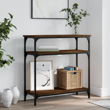 vidaXL barna tölgyszínű műfa tálalóasztal 75x29x75 cm bútor