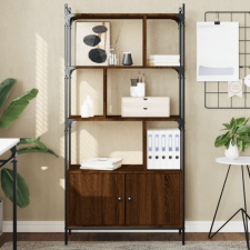 vidaXL Barna tölgyszínű műfa TV-szekrény ajtókkal 76,5x30x154,5 cm bútor