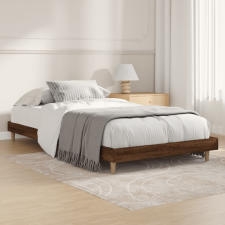 vidaXL barna tölgyszínű szerelt fa ágykeret 100 x 200 cm ágy és ágykellék
