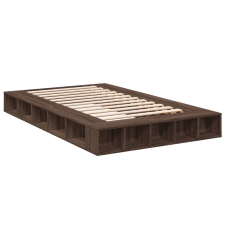 vidaXL barna tölgyszínű szerelt fa ágykeret 120 x 190 cm (3280502) ágy és ágykellék
