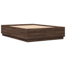 vidaXL barna tölgyszínű szerelt fa ágykeret 140 x 200 cm (3209708) ágy és ágykellék