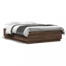 vidaXL Barna tölgyszínű szerelt fa ágykeret 150 x 200 cm ágy és ágykellék