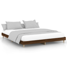 vidaXL barna tölgyszínű szerelt fa ágykeret 200 x 200 cm (832012) ágy és ágykellék