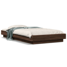 vidaXL barna tölgyszínű szerelt fa ágykeret 75 x 190 cm ágy és ágykellék