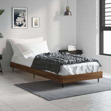 vidaXL barna tölgyszínű szerelt fa ágykeret 75 x 190 cm ágy és ágykellék