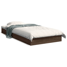 vidaXL Barna tölgyszínű szerelt fa ágykeret 75 x 190 cm ágy és ágykellék